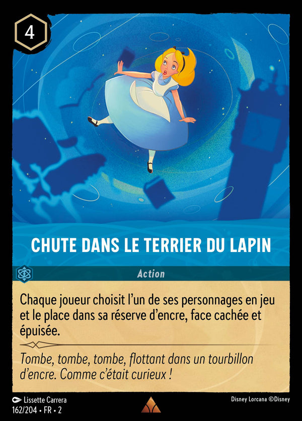 162/204 - Chute dans le terrier du lapin — Carte Disney Lorcana L'Ascension des Floodborn 162/204