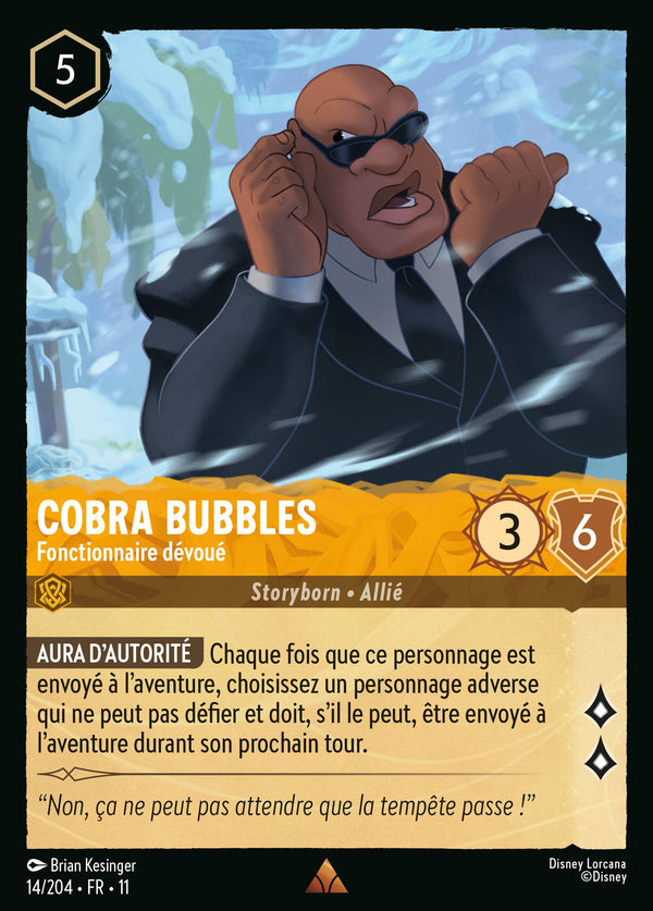 014/204 - Cobra Bubbles - Fonctionnaire dévoué — Carte Disney Lorcana Givresort 14/204