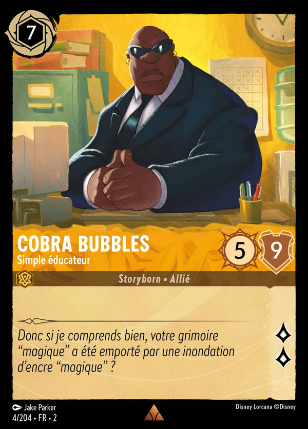 004/204 - Cobra Bubbles - Simple éducateur — Carte Disney Lorcana L'Ascension des Floodborn 4/204
