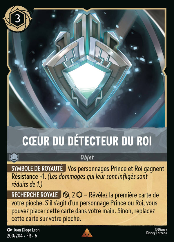 200/204 - Cœur du détecteur du roi — Carte Disney Lorcana La Mer Azurite 200/204