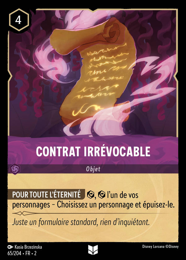 065/204 - Contrat irrévocable — Carte Disney Lorcana L'Ascension des Floodborn 65/204