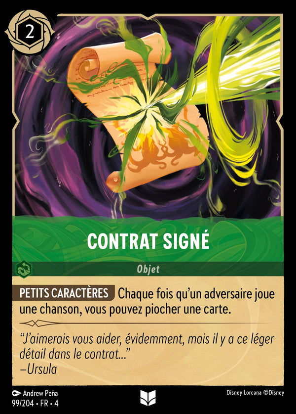 099/204 - Contrat signé — Carte Disney Lorcana Le Retour d'Ursula 99/204