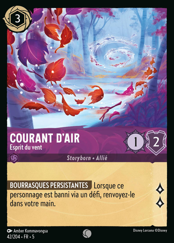 Courant d'Air - Esprit du vent — Carte Disney Lorcana 42 Ciel Scintillant