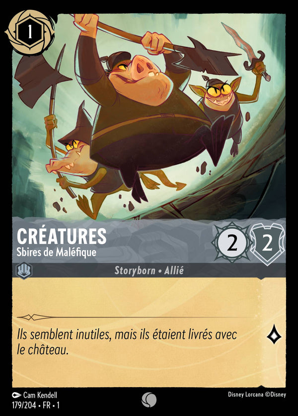Créatures - Sbires de Maléfique — Carte Disney Lorcana 179 Premier Chapitre