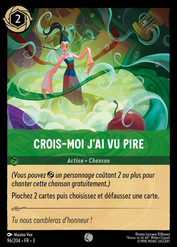 096/204 - Crois-moi j'ai vu pire — Carte Disney Lorcana Les Terres d'Encres 96/204