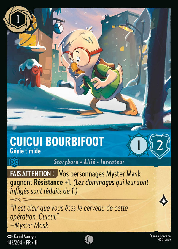 143/204 - Cuicui Bourbifoot - Génie timide — Carte Disney Lorcana Givresort 143/204