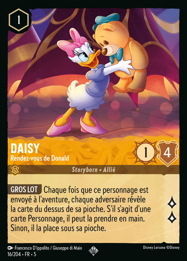 016/204 - Daisy - Rendez-vous de Donald — Carte Disney Lorcana Ciel Scintillant 16/204