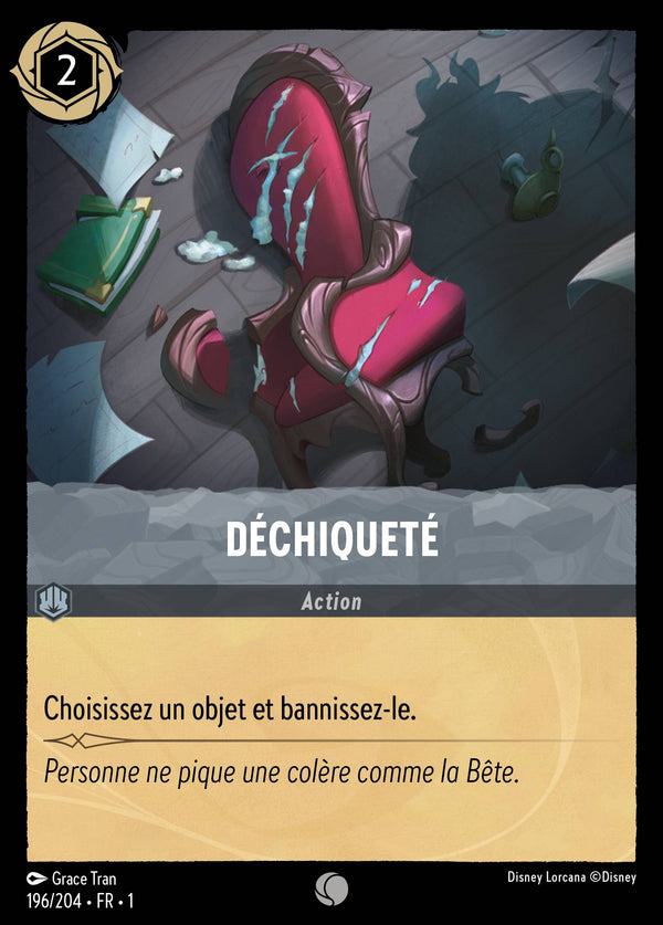 196/204 - Déchiqueté — Carte Disney Lorcana Premier Chapitre 196/204