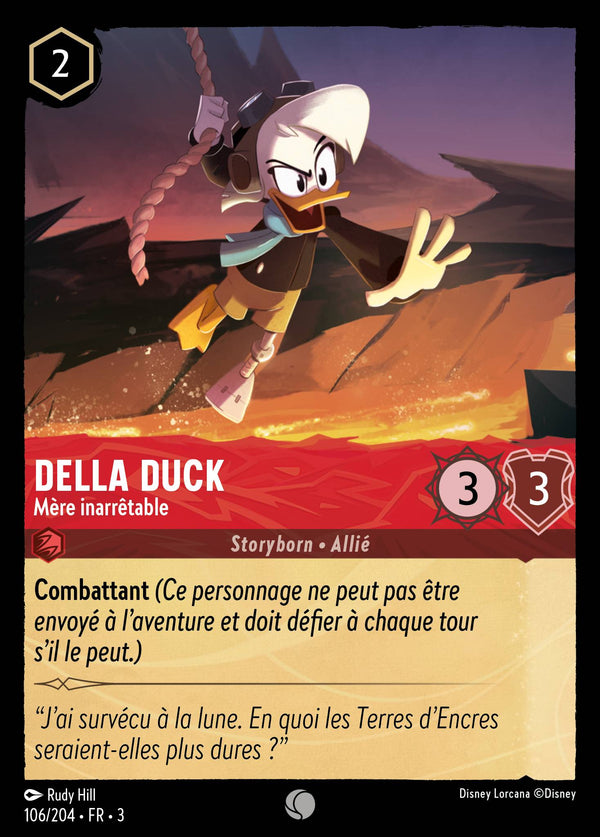 106/204 - Della Duck - Mère inarrêtable — Carte Disney Lorcana Les Terres d'Encres 106/204