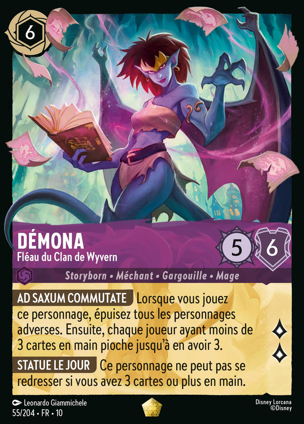 055/204 - Démona - Fléau du Clan de Wyvern — Carte Disney Lorcana Lueurs dans les Profondeurs 55/204