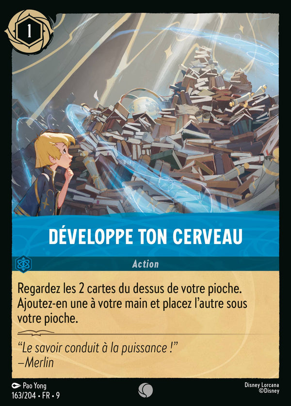 163/204 - Développe ton Cerveau — Carte Disney Lorcana Fabuleux 163/204