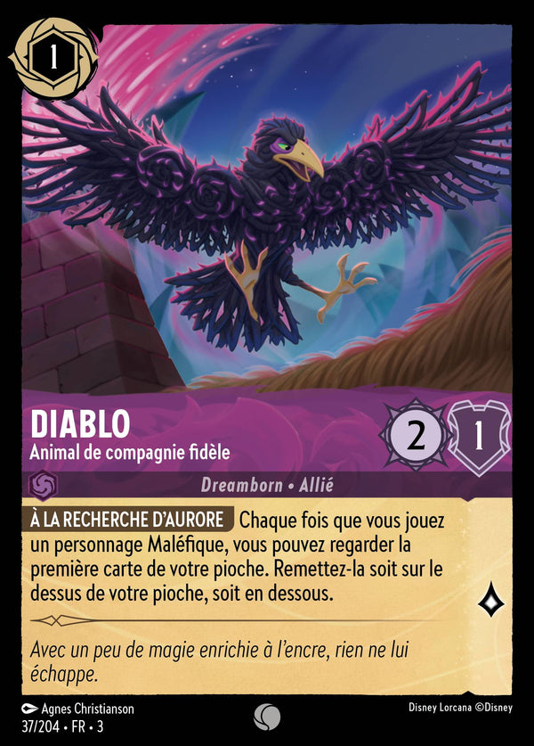 037/204 - Diablo - Animal de compagnie fidèle — Carte Disney Lorcana Les Terres d'Encres 37/204