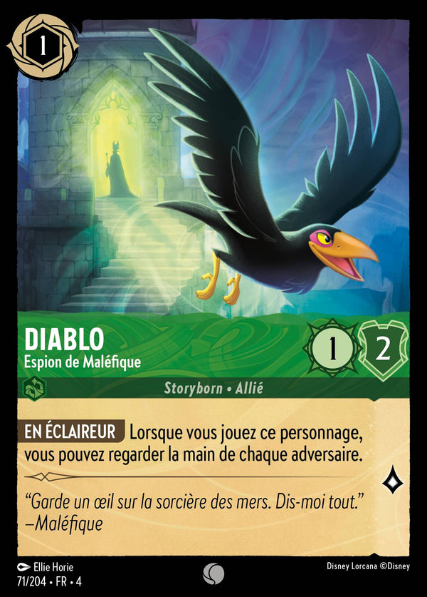 071/204 - Diablo - Espion de Maléfique — Carte Disney Lorcana Le Retour d'Ursula 71/204