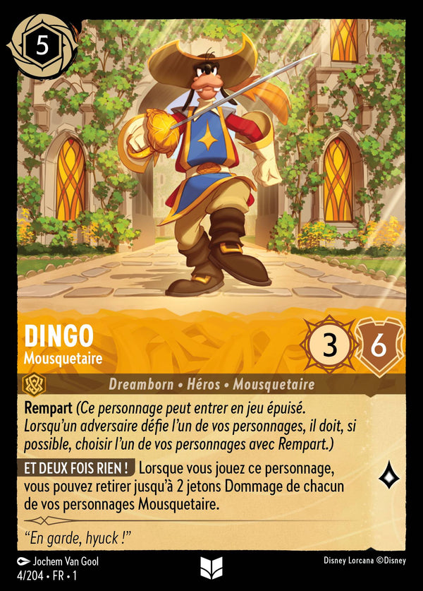 004/204 - Dingo - Mousquetaire — Carte Disney Lorcana Premier Chapitre 4/204