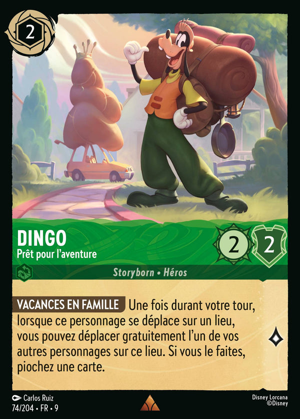 Dingo - Prêt pour l'aventure — Carte Disney Lorcana 74 Fabuleux