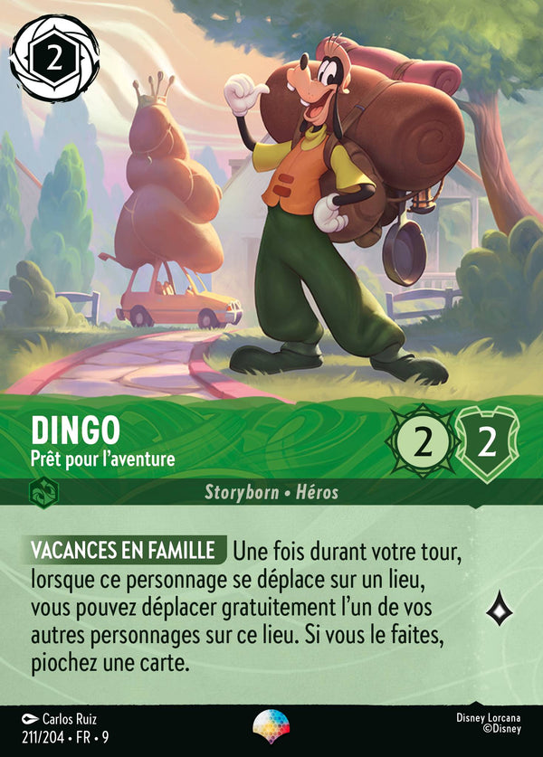 Dingo - Prêt pour l'aventure — Carte Disney Lorcana 211 Fabuleux
