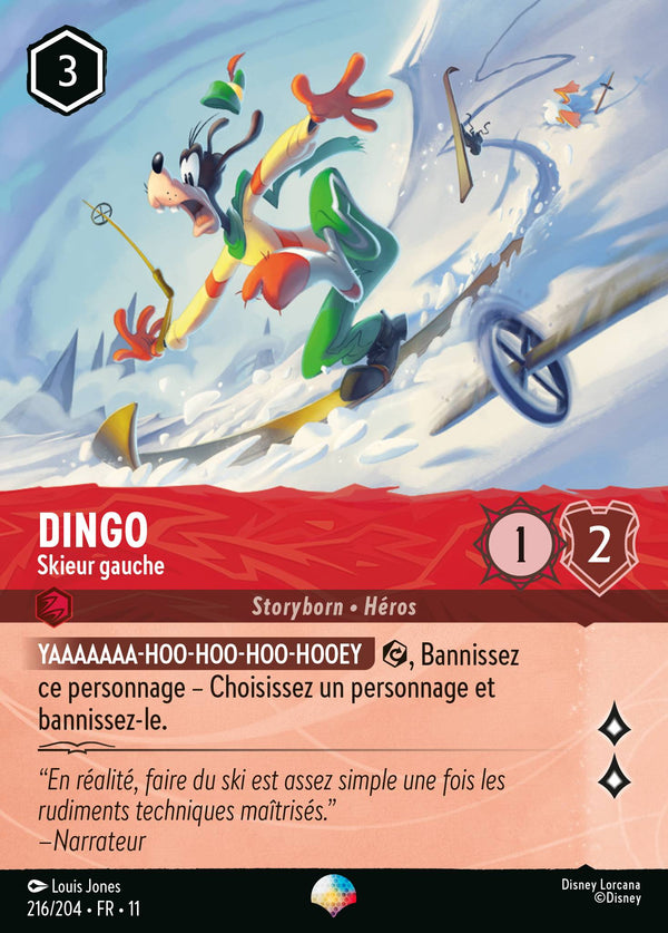 Dingo - Skieur gauche — Carte Disney Lorcana 216 Givresort