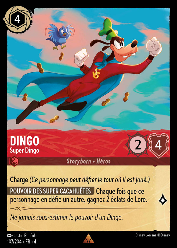 107/204 - Dingo - Super Dingo — Carte Disney Lorcana Le Retour d'Ursula 107/204