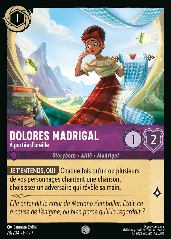 078/204 - Dolores Madrigal - À portée d'oreille — Carte Disney Lorcana L'île d'Archazia 78/204