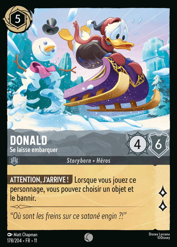 178/204 - Donald - Se laisse embarquer — Carte Disney Lorcana Givresort 178/204