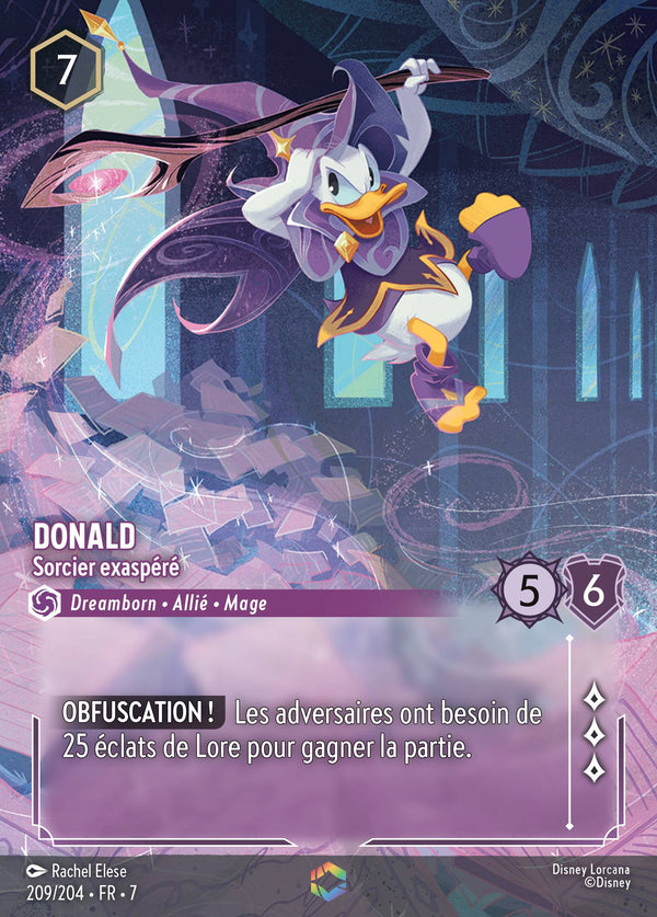 Donald - Sorcier exaspéré — Carte Disney Lorcana 209 L'île d'Archazia