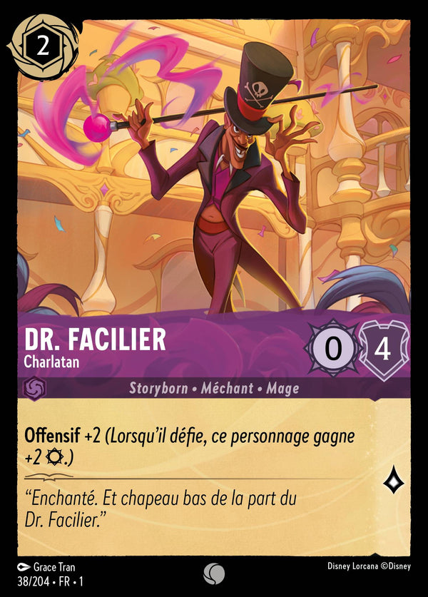 038/204 - Dr. Facilier - Charlatan — Carte Disney Lorcana Premier Chapitre 38/204