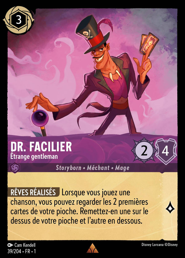 039/204 - Dr. Facilier - Étrange gentleman — Carte Disney Lorcana Premier Chapitre 39/204