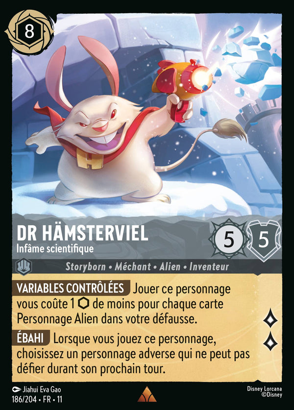 186/204 - Dr Hämsterviel - Infâme scientifique — Carte Disney Lorcana Givresort 186/204