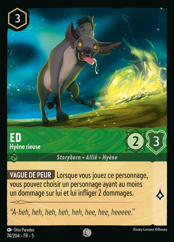 Ed - Hyène rieuse — Carte Disney Lorcana 74 Ciel Scintillant