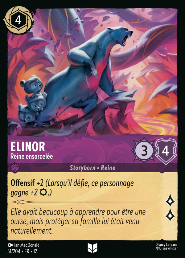 051/204 - Elinor - Reine ensorcelée — Carte Disney Lorcana Contrées Inconnues 51/204