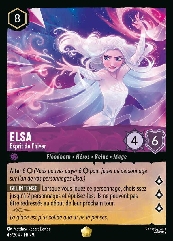 043/204 - Elsa - Esprit de l'hiver — Carte Disney Lorcana Fabuleux 43/204
