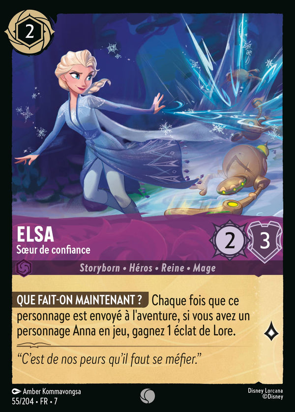 055/204 - Elsa - Sœur de confiance — Carte Disney Lorcana L'île d'Archazia 55/204