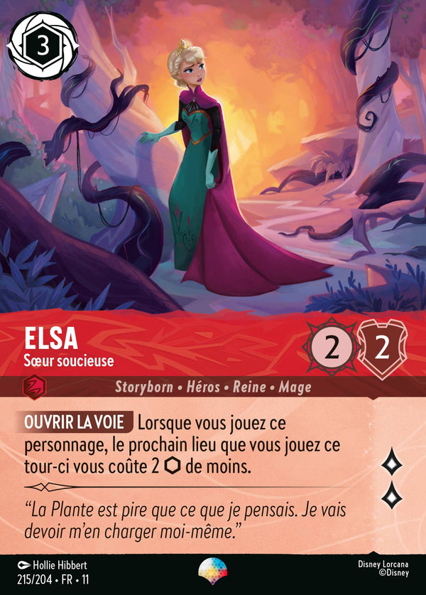 Elsa - Sœur soucieuse — Carte Disney Lorcana 215 Givresort