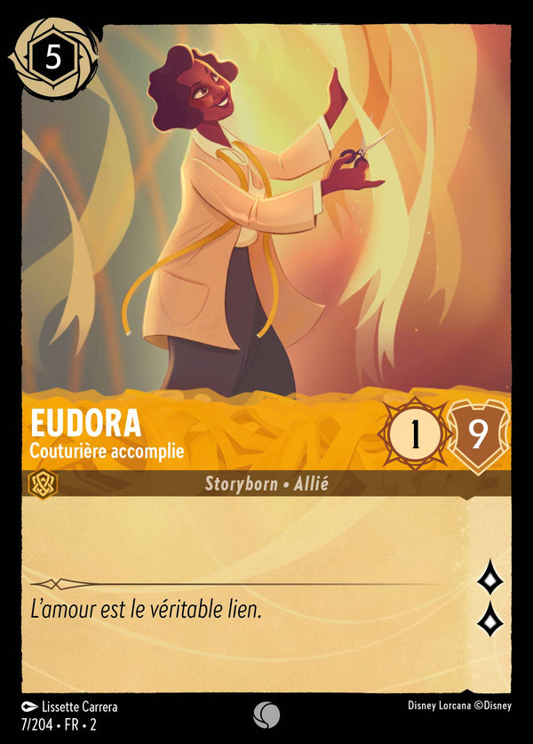 007/204 - Eudora - Couturière accomplie — Carte Disney Lorcana L'Ascension des Floodborn 7/204