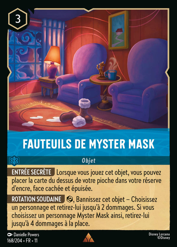 168/204 - Fauteuils de Myster Mask — Carte Disney Lorcana Givresort 168/204