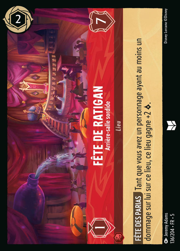 Fête de Ratigan - Arrière-salle sordide — Carte Disney Lorcana 136 Ciel Scintillant