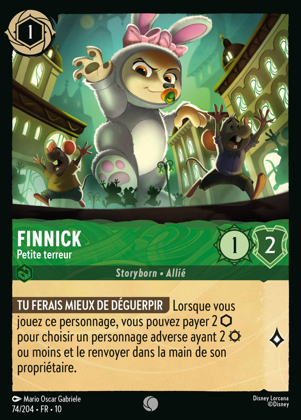 074/204 - Finnick - Petite terreur — Carte Disney Lorcana Lueurs dans les Profondeurs 74/204