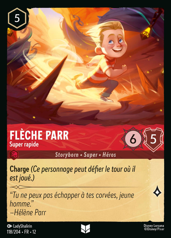 118/204 - Flèche Parr - Super rapide — Carte Disney Lorcana Contrées Inconnues 118/204