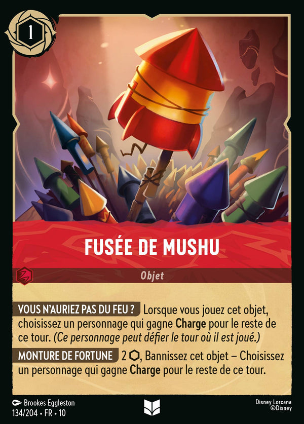 134/204 - Fusée de Mushu — Carte Disney Lorcana Lueurs dans les Profondeurs 134/204