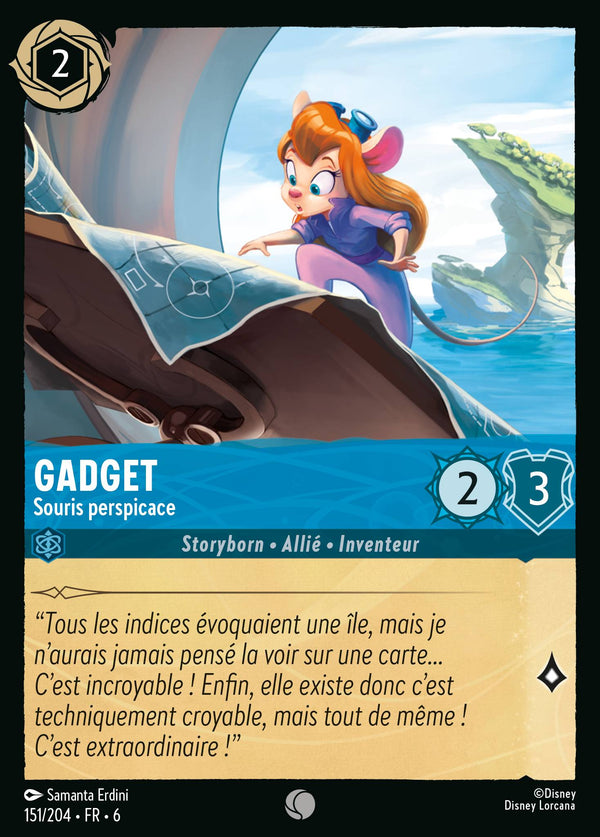 Gadget - Souris perspicace — Carte Disney Lorcana 151 La Mer Azurite