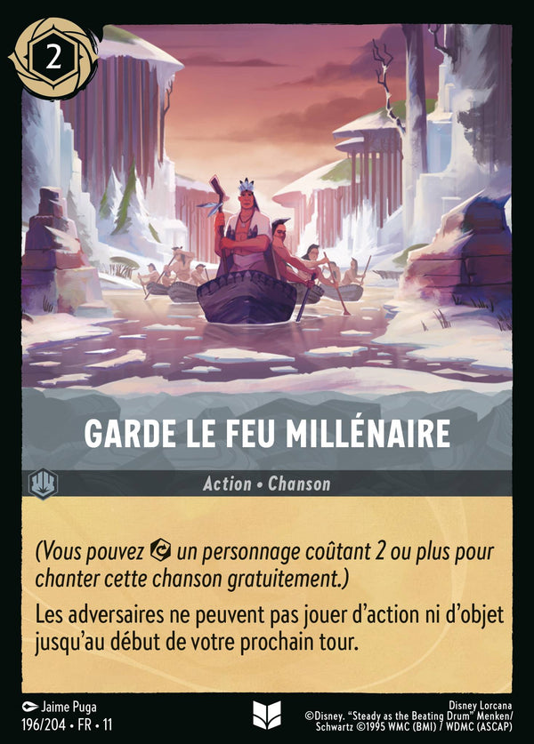 196/204 - Garde le feu millénaire — Carte Disney Lorcana Givresort 196/204