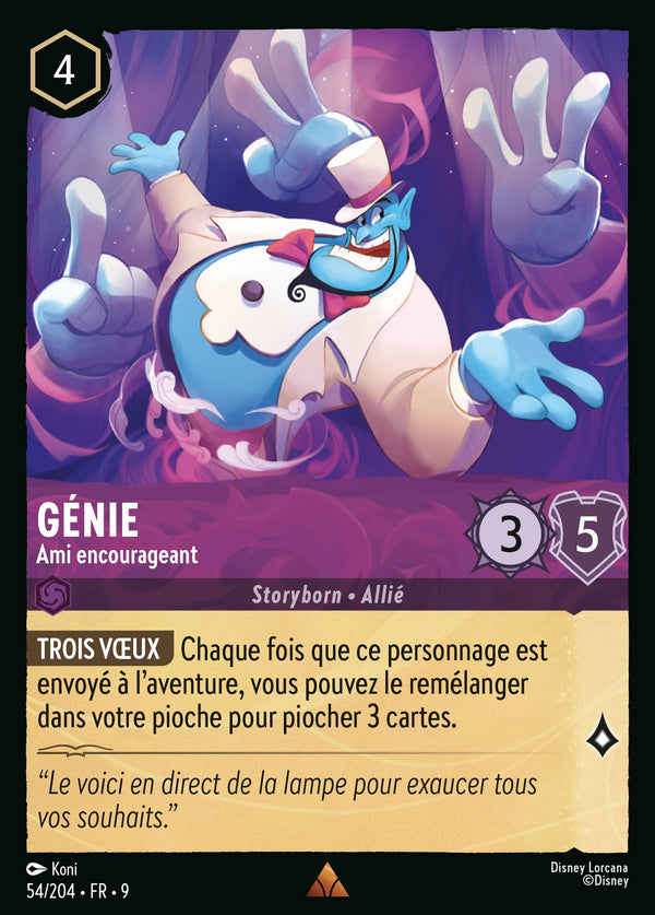 054/204 - Génie - Ami encourageant — Carte Disney Lorcana Fabuleux 54/204
