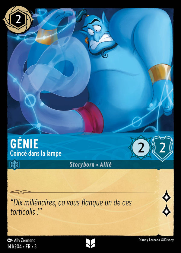141/204 - Génie - Coincé dans la lampe — Carte Disney Lorcana Les Terres d'Encres 141/204