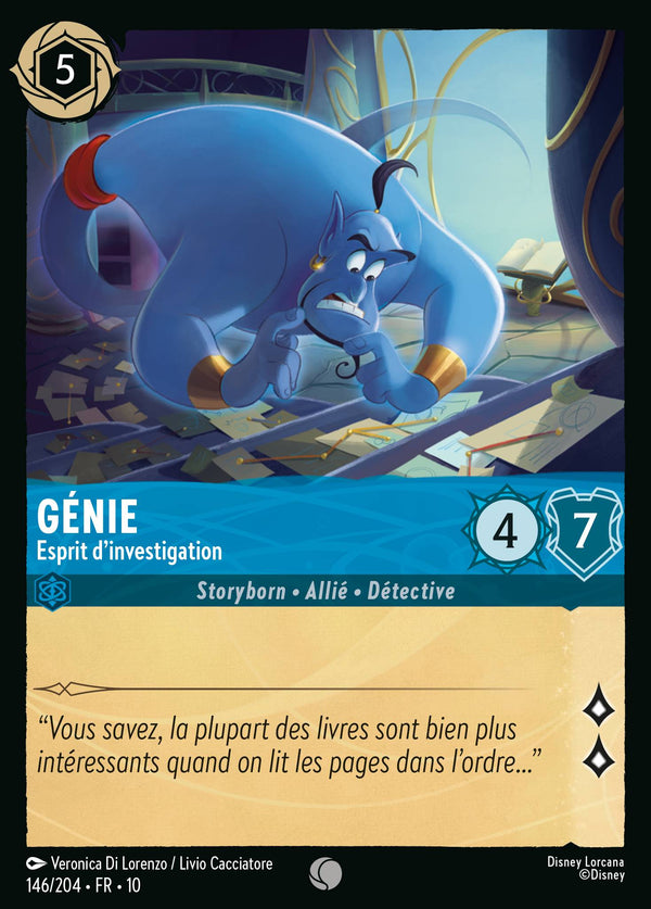 146/204 - Génie - Esprit d'investigation — Carte Disney Lorcana Lueurs dans les Profondeurs 146/204