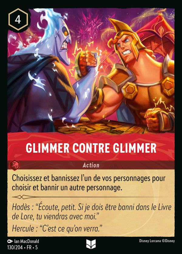 130/204 - Glimmer contre Glimmer — Carte Disney Lorcana Ciel Scintillant 130/204