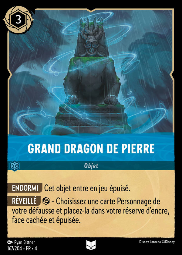 167/204 - Grand Dragon de Pierre — Carte Disney Lorcana Le Retour d'Ursula 167/204