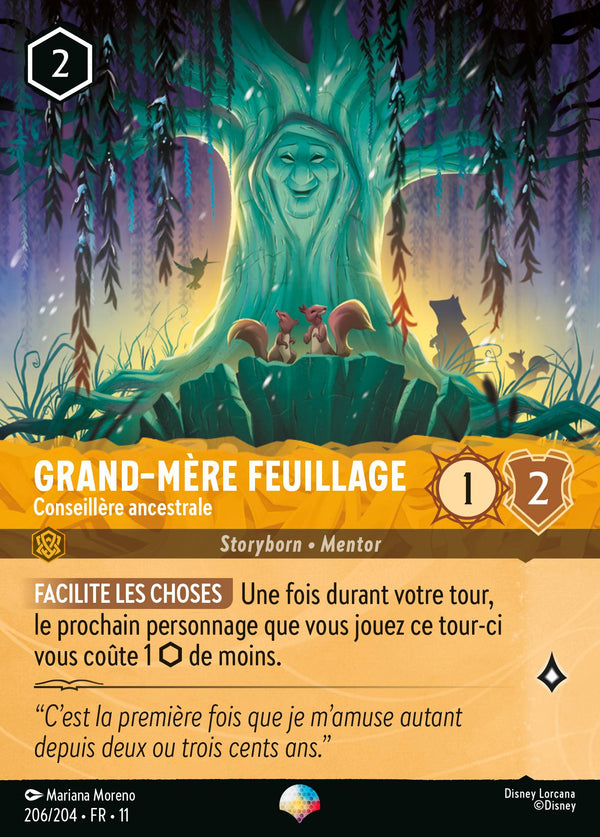 206/204 - Grand-Mère Feuillage - Conseillère ancestrale — Carte Disney Lorcana Givresort 206/204