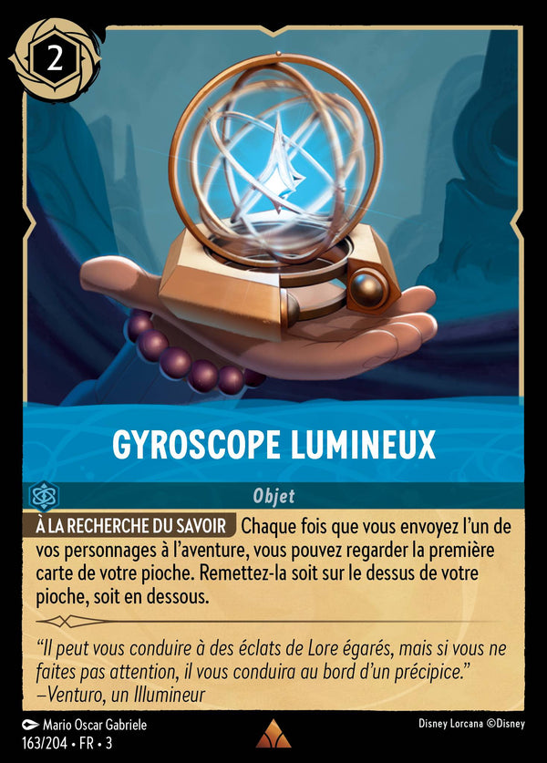 163/204 - Gyroscope lumineux — Carte Disney Lorcana Les Terres d'Encres 163/204