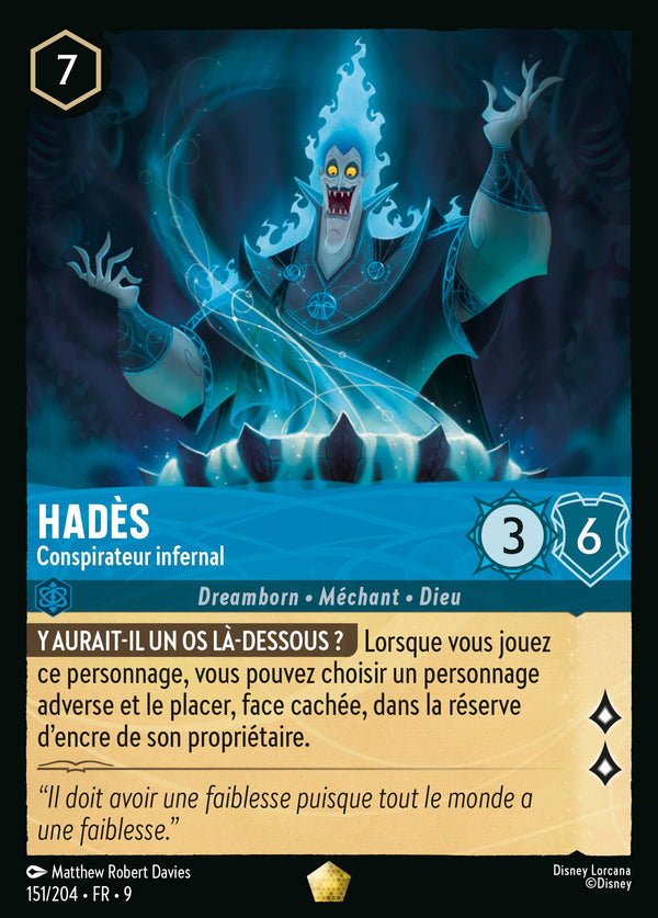 151/204 - Hadès - Conspirateur infernal — Carte Disney Lorcana Fabuleux 151/204