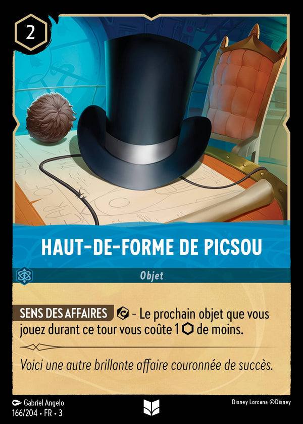 166/204 - Haut-de-forme de Picsou — Carte Disney Lorcana Les Terres d'Encres 166/204